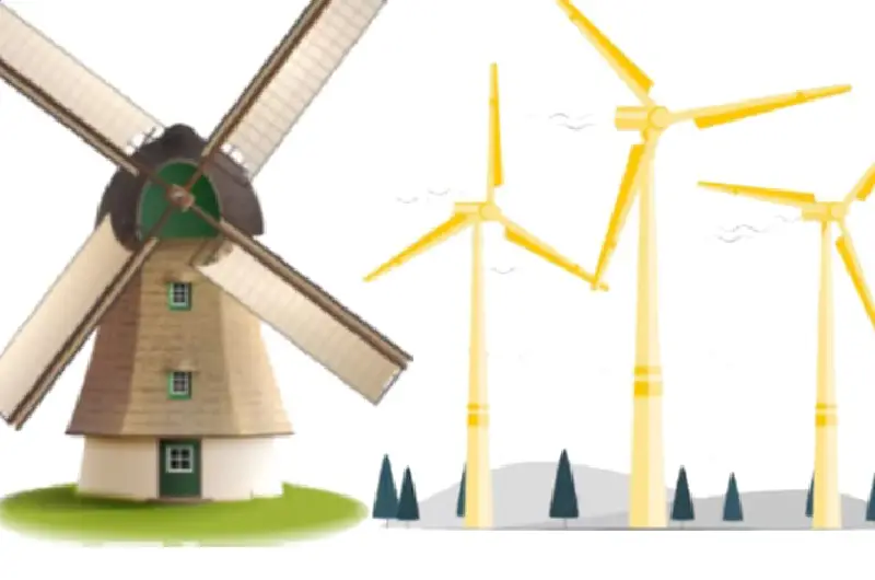 تفاوت جالب بین آسیاب بادی و توربین بادی